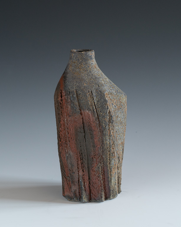 Striated Bottle (view a)h 8.5"  w 4.5"  d 3"