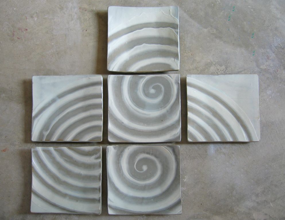 Spiral Plates IIPlates h 1" x 10" square